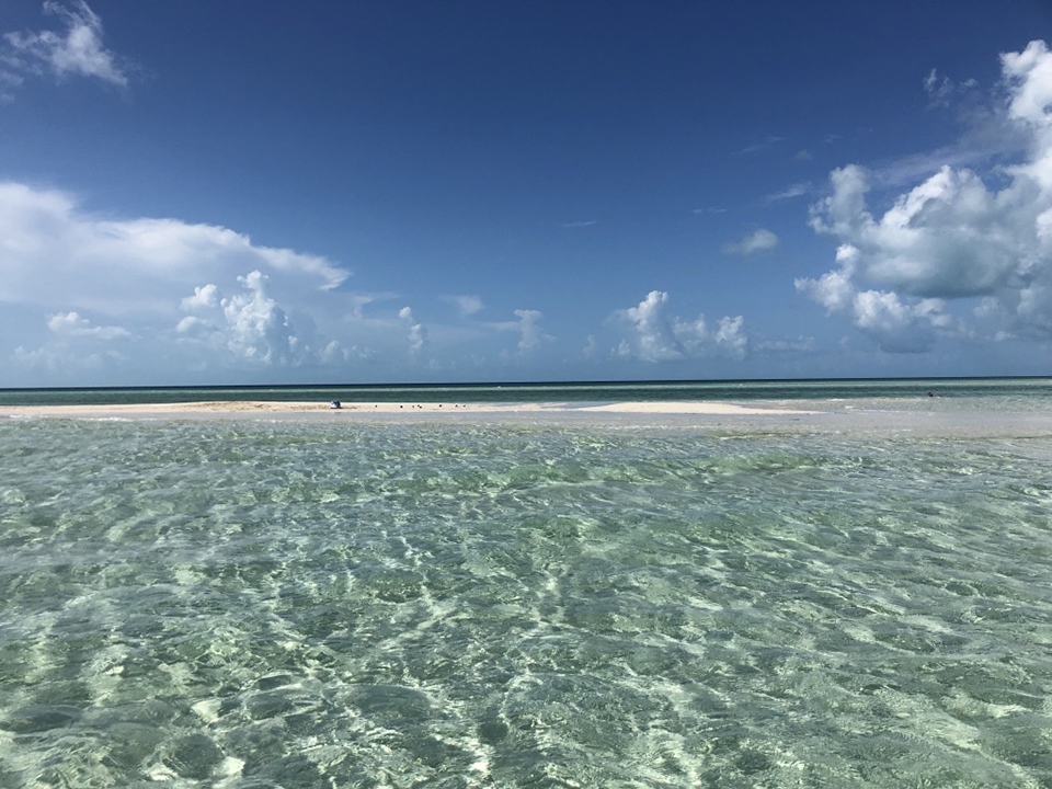 The sandbar right off the coast of Cape Eleuthera.